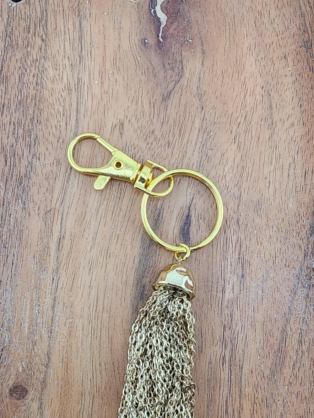 Gold Tassel Keychain - Women's Accessory